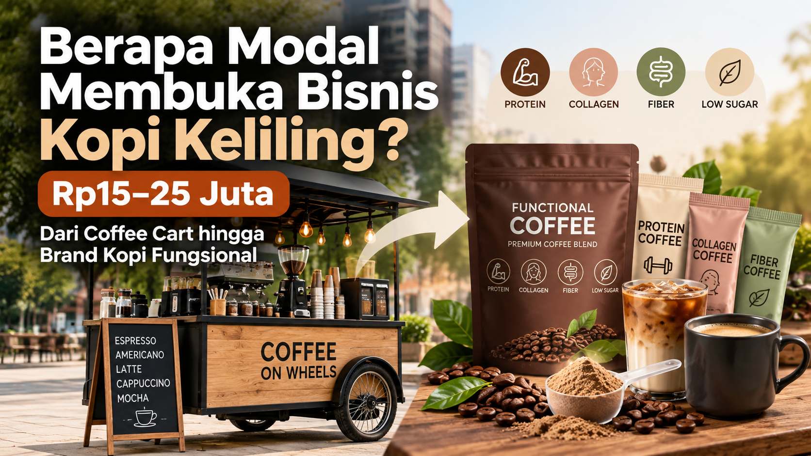 Berapa Modal Membuka Bisnis Kopi Keliling? Dari Coffee Cart hingga Brand Kopi Fungsional